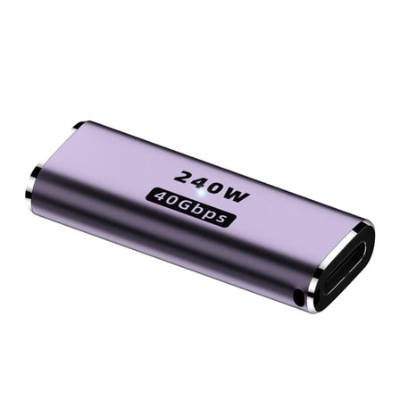 Type-C Dişi - Dişi Şarj Adaptörü, PD240W 40GB Yüksek Hızlı Şarj Adaptörü