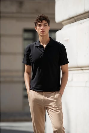 Erkek %100 Pamuklu Lakost Kumaş Regular Fit Polo Yaka T-shirt