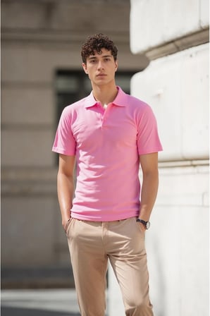 Erkek %100 Pamuklu Lakost Kumaş Regular Fit Polo Yaka T-shirt