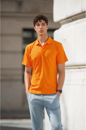 Erkek %100 Pamuklu Lakost Kumaş Regular Fit Polo Yaka T-shirt