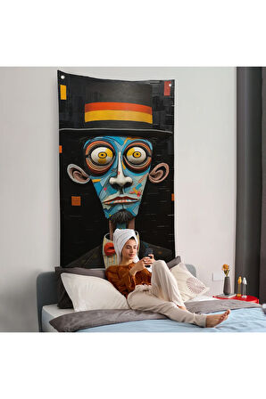 İkonik Sürreal Adam Duvar Örtüsü-7824