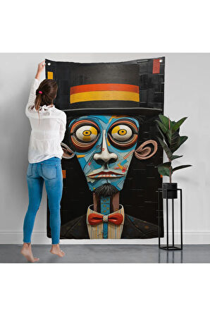 İkonik Sürreal Adam Duvar Örtüsü-7824