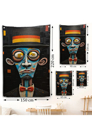 İkonik Sürreal Adam Duvar Örtüsü-7824