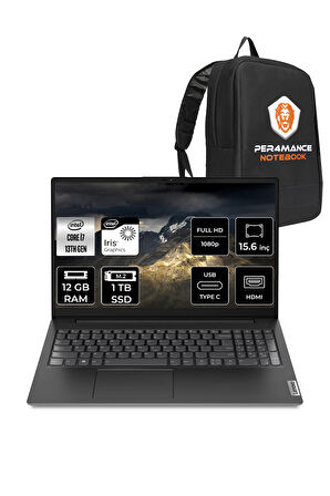 Lenovo V15 G4 i7 1355U 12GB 1TB SSD 15.6 FHD FDOS Taşınabilir Bilgisayar & PER4 ÇANTA