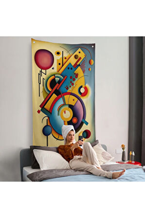 Kandinsky Duvar Örtüsü Minimal Soyut Duvar Örtüsü-7826