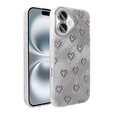 iPhone 16 Kılıf Kamera Korumalı Figürlü Ponti Silikon Kapak