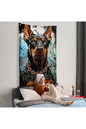 Doberman Duvar Örtüsü-7828