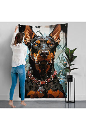 Doberman Duvar Örtüsü-7828