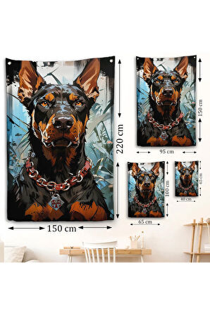 Doberman Duvar Örtüsü-7828