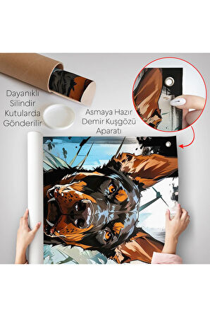 Doberman Duvar Örtüsü-7828