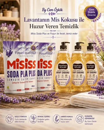 Miss Soda Plus Çamaşır Sodası & Bitkisel Arap Sabunu 6'lı Avantajlı Set