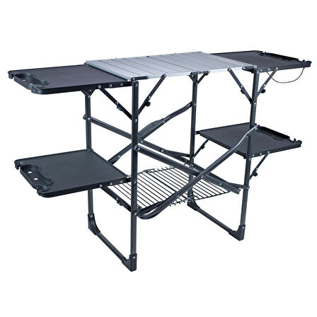 Gci Outdoor Slim-Fold Katlanır Pişirme Kamp Masası SİYAH