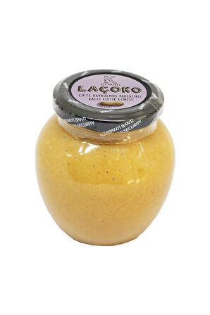 LAÇOKO 1400 Gram Şekersiz, Katkısız, Glutensiz, Çifte Kavrulmuş Parçacıklı Ballı Fıstık Ezmesi