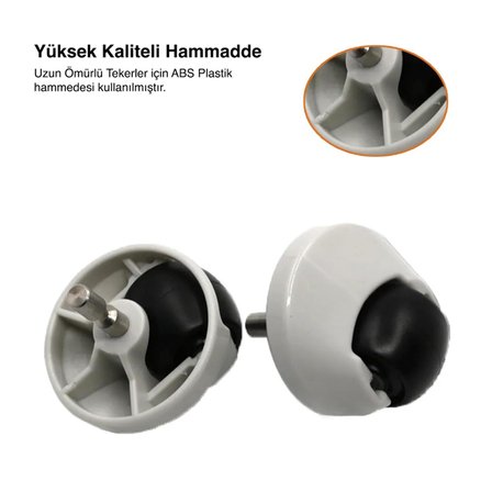Roborock S5 S6 S7 S8 Q7 Q8 için ön tekerlek Beyaz 1 adet yedek tekerlek