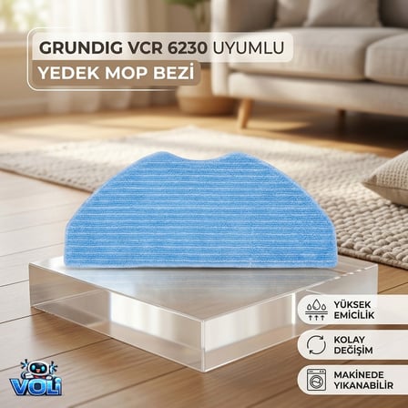 Gurindig VCR 6230 için Mop Bezi 1 Adet