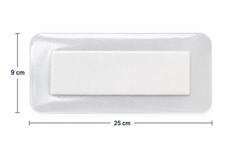 Octacare Su Geçirmez Pedli Şeffaf Pu Film Steril Yara Örtüsü Banyo Bandı 9cm×25cm (10 Adet)