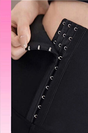 Yüksek Bel Kopçalı Çengelli Korse Tayt