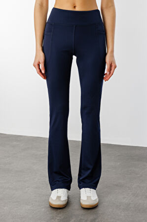 Kadın Yüksek Bel Toparlayıcı Çift Cepli Ispanyol Paça Tayt İSPANYOLPAÇA-TAYT