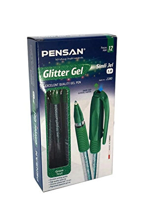 Glitter Gel Simli Jel Kalem 1.0mm 12'li (1 paket)