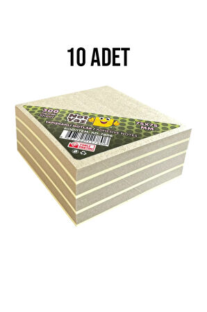 NotYaz 75x75 300 Yaprak 2 Renk Kaliteli Yapışkanlı Not Kağıdı 10 Paket