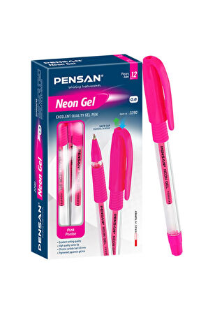 Pensan Neon Gel Kalem 12 Adet