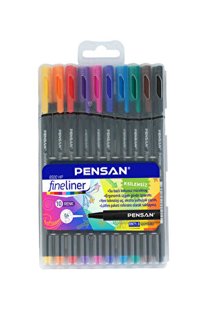 Pensan 6500 Fineliner Kalem 10 Renk