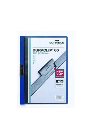 Durable 2209 Duraclip 60 25 Sayfa Kapasiteli Sıkıştırmalı Dosya Lacivert Renk