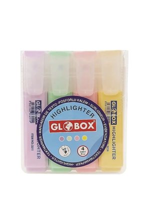 Globox Fosforlu Kalem 4'lü Pastel Renkler