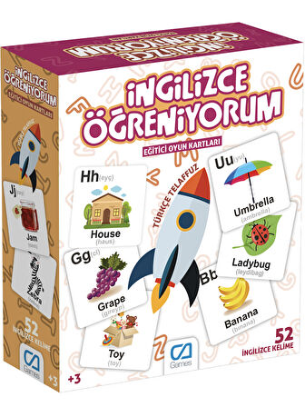 İngilizce Öğreniyorum 52 İngilizce Kelime Eğitici Oyunlar Serisi