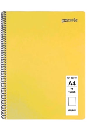FLEX Pastel Defter A4 72 Yaprak Çizgisiz 1 Adet