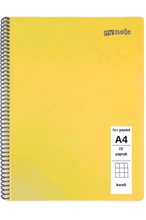 FLEX Pastel Defter A4 72 Yaprak Kareli 1 Adet