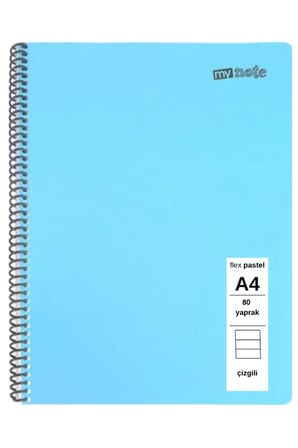 FLEX Pastel Defter A4 80 Yaprak Çizgili 1 Adet
