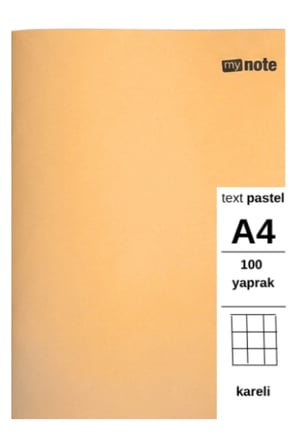 TEXT Pastel Defter A4 100 Yaprak Kareli 1 Adet