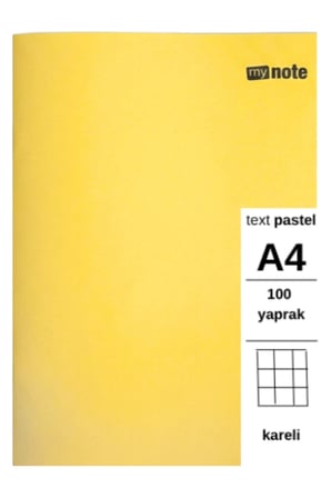 TEXT Pastel Defter A4 100 Yaprak Kareli 1 Adet