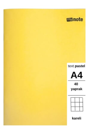 TEXT Pastel Defter A4 40 Yaprak Kareli 1 Adet