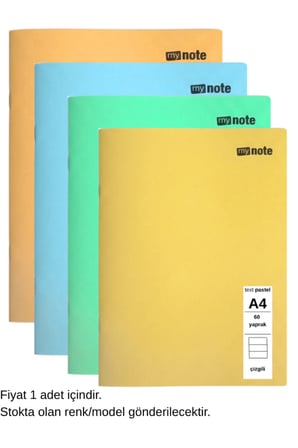 TEXT PASTEL DEFTER A4 60 YAPRAK ÇİZGİLİ 1 ADET