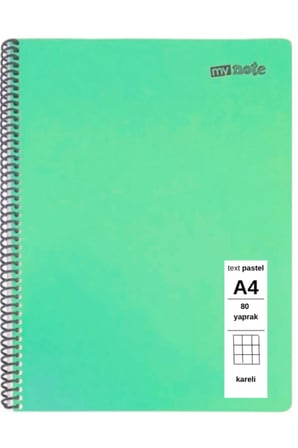 TEXT Pastel Defter A4 80 Yaprak Kareli 1 Adet