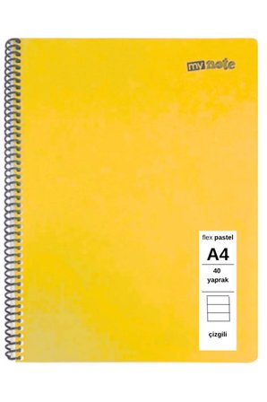 FLEX PASTEL DEFTER A4 40 YAPRAK ÇİZGİLİ 3 ADET
