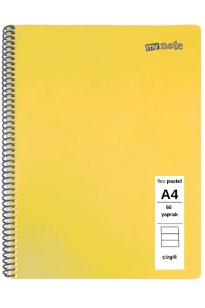 FLEX PASTEL DEFTER A4 60 YAPRAK ÇİZGİLİ 3 ADET