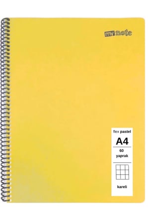 FLEX Pastel Defter A4 60 Yaprak Kareli 3 Adet