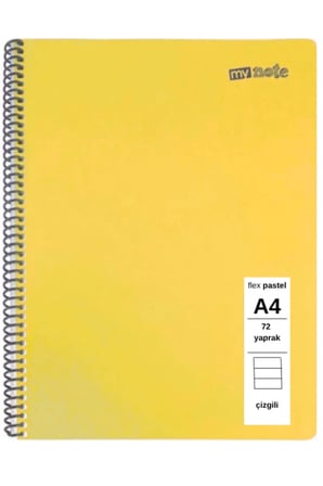 FLEX PASTEL DEFTER A4 72 YAPRAK ÇİZGİLİ 3 ADET