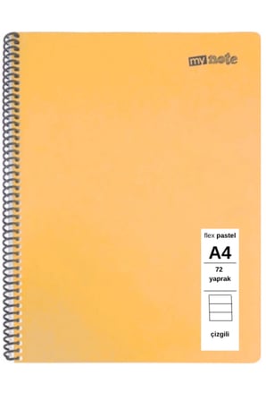 FLEX PASTEL DEFTER A4 72 YAPRAK ÇİZGİLİ 5 ADET