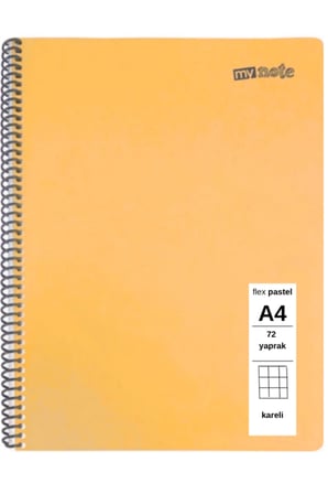 FLEX Pastel Defter A4 72 Yaprak Kareli 5 Adet