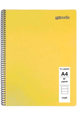 FLEX PASTEL DEFTER A4 80 YAPRAK ÇİZGİLİ 3 ADET
