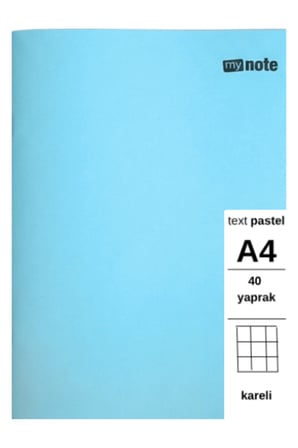 TEXT Pastel Defter A4 40 Yaprak Kareli 3 Adet