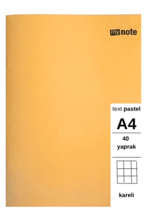 TEXT Pastel Defter A4 40 Yaprak Kareli 3 Adet