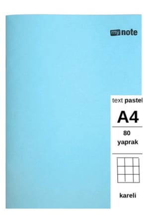 TEXT Pastel Defter A4 80 Yaprak Kareli 5 Adet