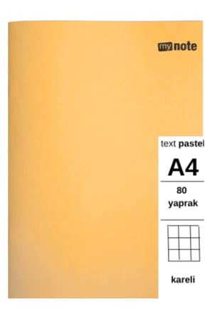 TEXT Pastel Defter A4 80 Yaprak Kareli 5 Adet