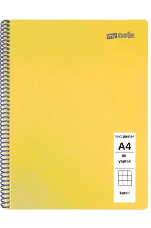 TEXT Pastel Defter A4 80 Yaprak Kareli 5 Adet