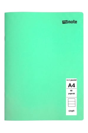 TEXT PASTEL DEFTER A4 40+60+80+100 YAPRAK ÇİZGİLİ 4 Adet